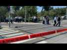 Images of the scene after stabbing attack in Jerusalem