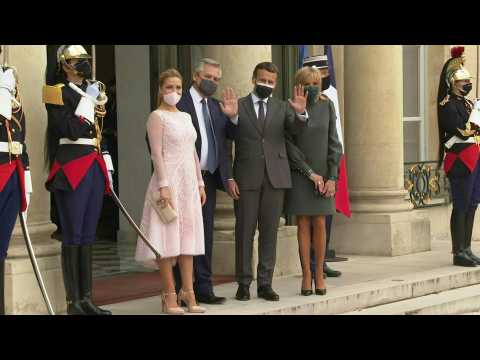Macron welcomes Argentine president for talks on debt to IMF