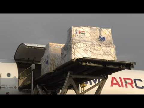French virus aid touches down in Indian capital
