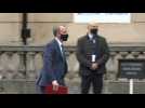 British Foreign Secretary Dominic Raab arrives for G7 talks in London