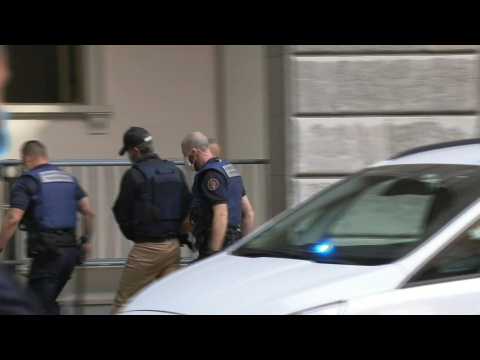 Arrival of defendant Lelandais for second day of French murder trial