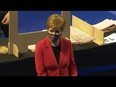 Nicola Sturgeon arrives at counting centre in Glasgow ahead of result announcement