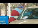 Queues at drive-through Covid testing as Sydney extends lockdown