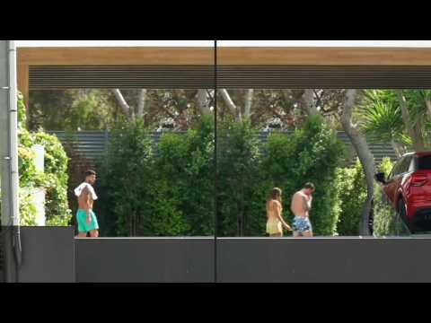 Football: Lionel Messi and Luis Suarez relax at Barcelona home
