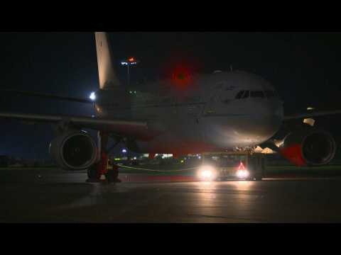 UK military plane arrives in England carrying evacuees from Afghanistan