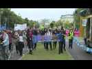 Pro-solidarity demonstrators gather for 'indivisible' march in Berlin