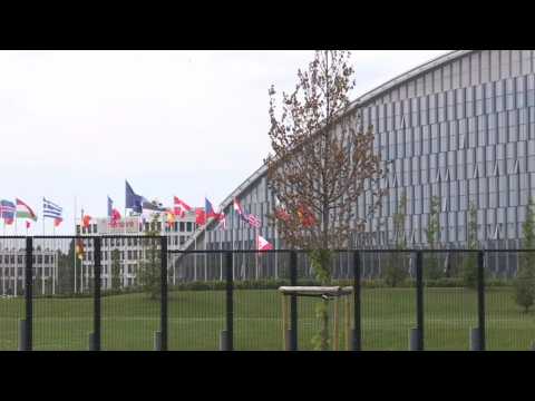 Images of NATO HQ in Brussels as envoys meet on Afghanistan