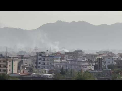 Smoke billows above Kabul after blast heard in Afghan capital