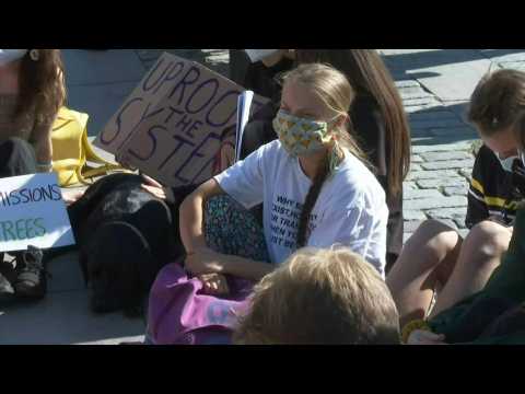Greta Thunberg protest marks three years since 'school strike for climate'