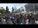Hundreds of anti health pass demonstrators face police on Paris march
