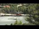 Firefighting helicopters battle blazes in Athens region