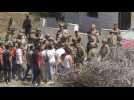 Images of people attacking home of fuel tanker owner in Lebanon