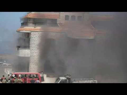 Angry Lebanese set fire to home of fuel tanker owner in Lebanon