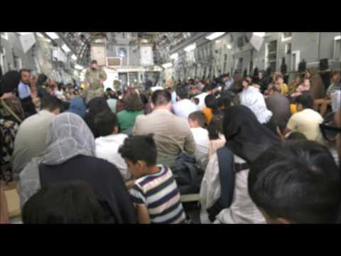 Afghan civilians evacuated from Kabul by British Forces