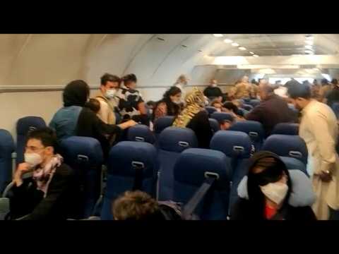 Italian diplomats, Afghans arrive in Rome from Kabul