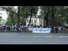 Pro-EU demonstration outside Poland Constitutional Court ahead of EU law ruling