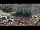 Thousands gather in Washington DC ahead of 'Women's March' to Supreme Court
