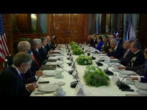 US Blinken meets with President Lopez Obrador during visit to Mexico