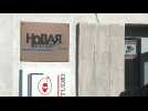 Images outside headquarters of Russian independent newspaper Novaya Gazeta