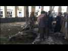 Aftermath images of suicide attack site at mosque in Afghanistan