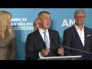 Czech PM Andrej Babis addresses reporters after election loss