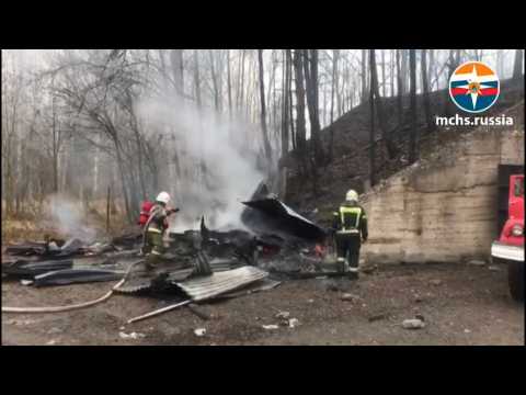 Firefighters on scene of deadly fire at Russian explosives plant