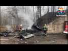 Firefighters on scene of deadly fire at Russian explosives plant
