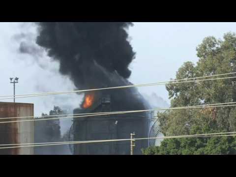 Smoke billows as fire breaks out at Lebanon fuel storage facilities