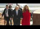 British Prime Minister Boris Johnson arrives for Party Conference speech