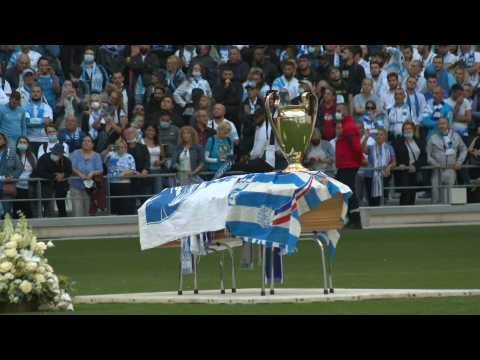 French tycoon Tapie bid final farewell on the pitch in Marseille