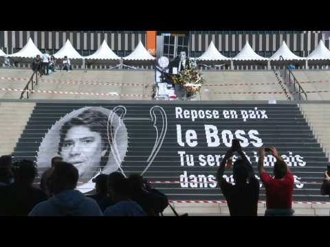 Public pays tribute to French tycoon Tapie at Marseille stadium chapel