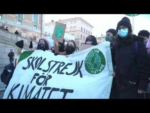Fridays for Future demonstration in Stockholm ahead of COP26 summit
