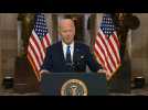 Trump created 'web of lies' to pursue 'power over principle:' Biden