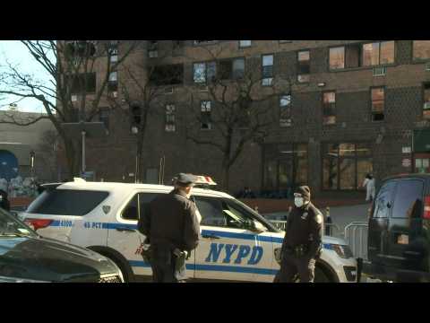 Scene outside New York City apartment fire which killed at least 19