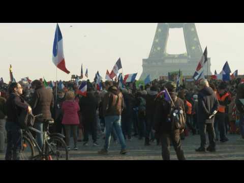 Demonstrators gather in Paris to protest Covid-19 vaccine pass