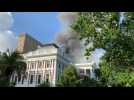 Fire at South African parliament in Cape Town