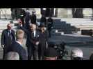 King Charles leaves St Anne's Cathedral in Belfast after prayer service