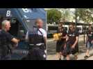Police at the ready as Frankfurt fans arrive in Marseille for Champions League