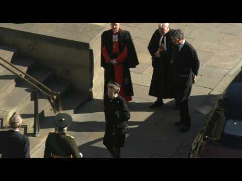 Princess Anne and husband arrive at St Giles' Cathedral for final vigil