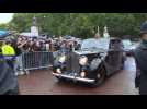 Charles III arrives at Buckingham Palace following Northern Ireland visit