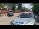 Scene outside Thai military facility after shooting incident