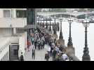 People queue in London to pay their respects at the Queen's coffin