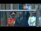 Kenya's outgoing President Uhuru Kenyatta arrives for Ruto's swearing-in ceremony
