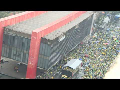 Bolsonaro supporters rally in Sao Paulo on Brazil independence day