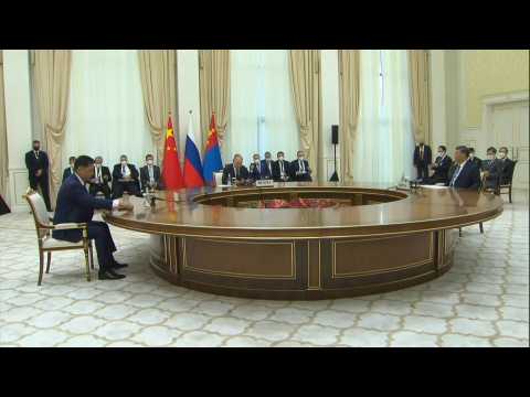 Russia's Putin, China's Xi and Mongolia's Khurelsukh meet in Uzbekistan