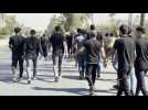 Sadr supporters march towards Iraq's Green Zone following politics exit