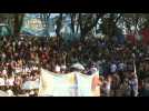 Supporters of Argentine vice president Kirchner rally after assassination attempt