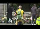 Flowers lain outside Balmoral after Queen Elizabeth II's death