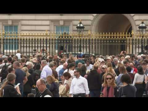 King Charles III and Camilla's car arrives at Buckingham palace