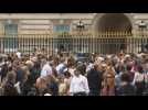 King Charles III and Camilla's car arrives at Buckingham palace
